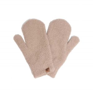 ComfyLuxe Solid Knit Mittens - Beige