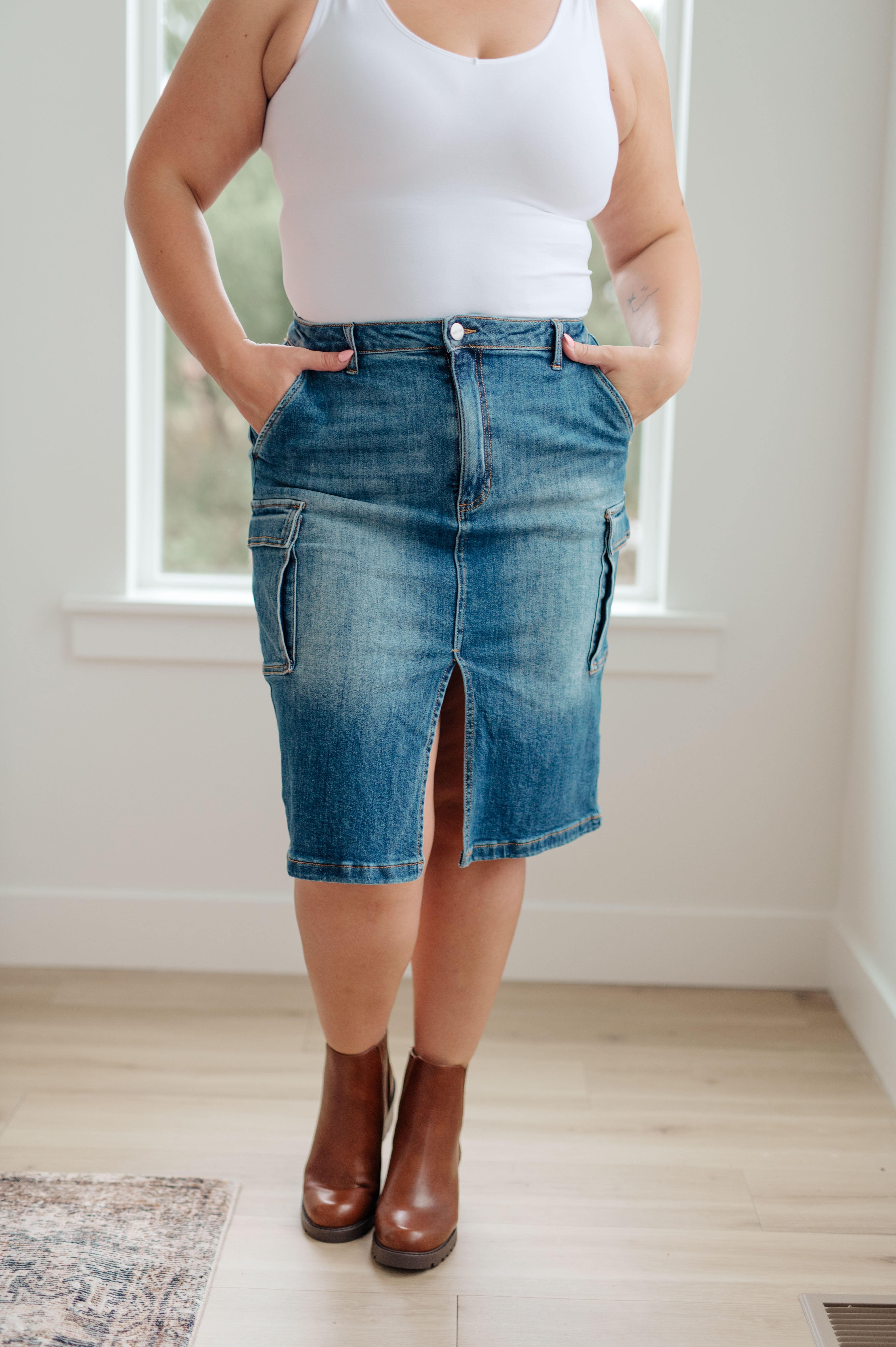 AlwaysBeThereCargoDenimSkirt18