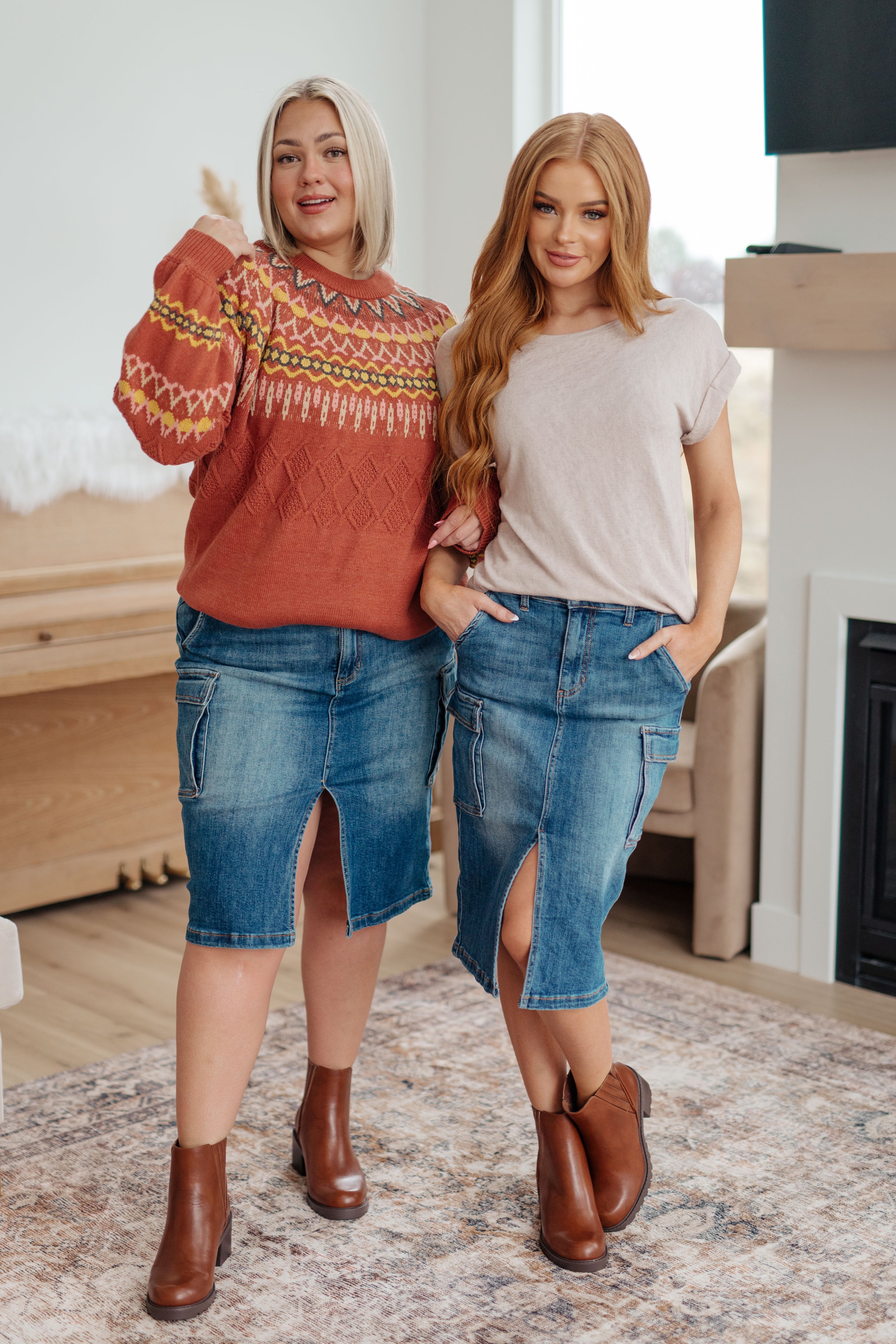 AlwaysBeThereCargoDenimSkirt38