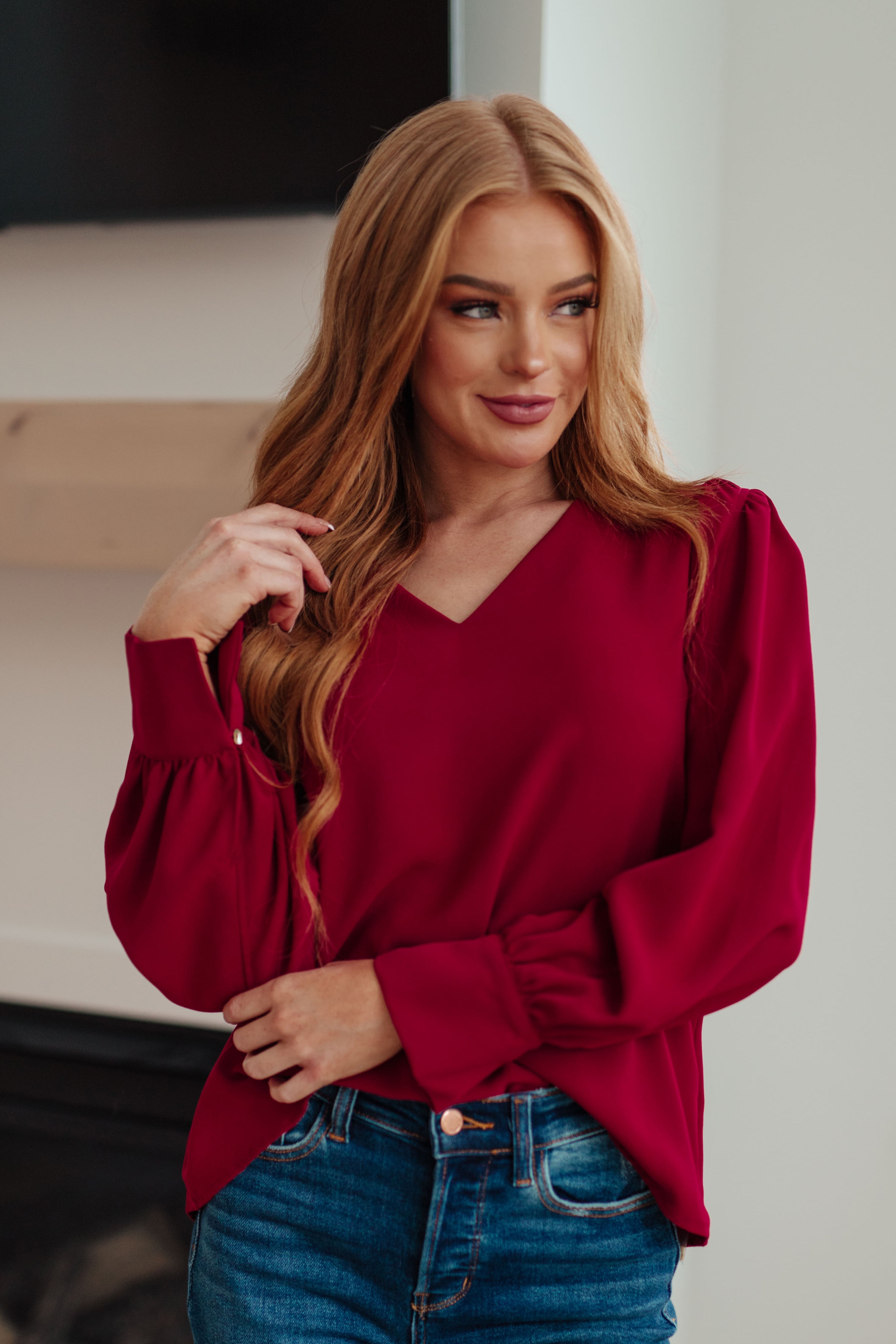 BackinBusinessV-NeckBlouse4