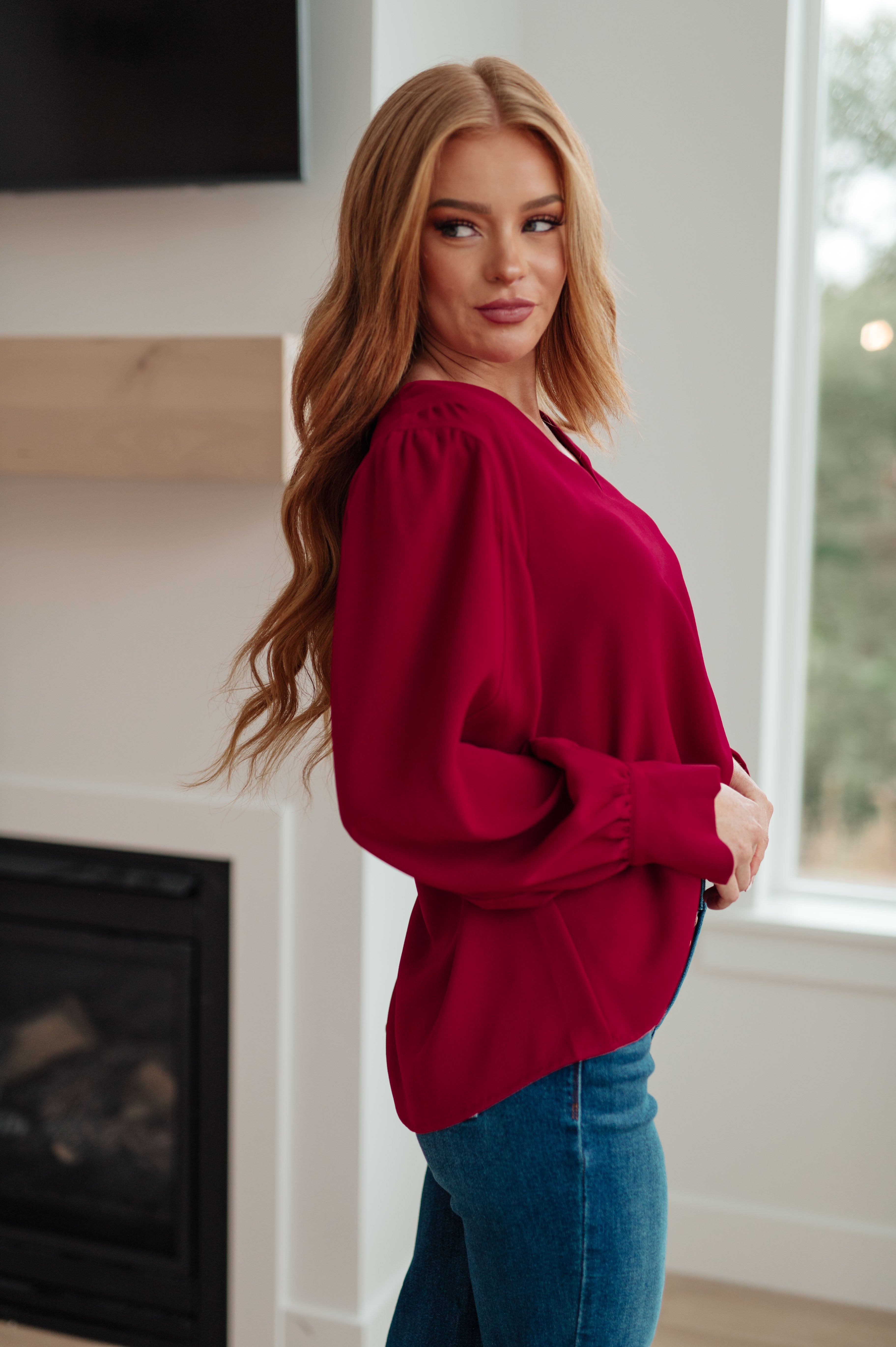 BackinBusinessV-NeckBlouse6