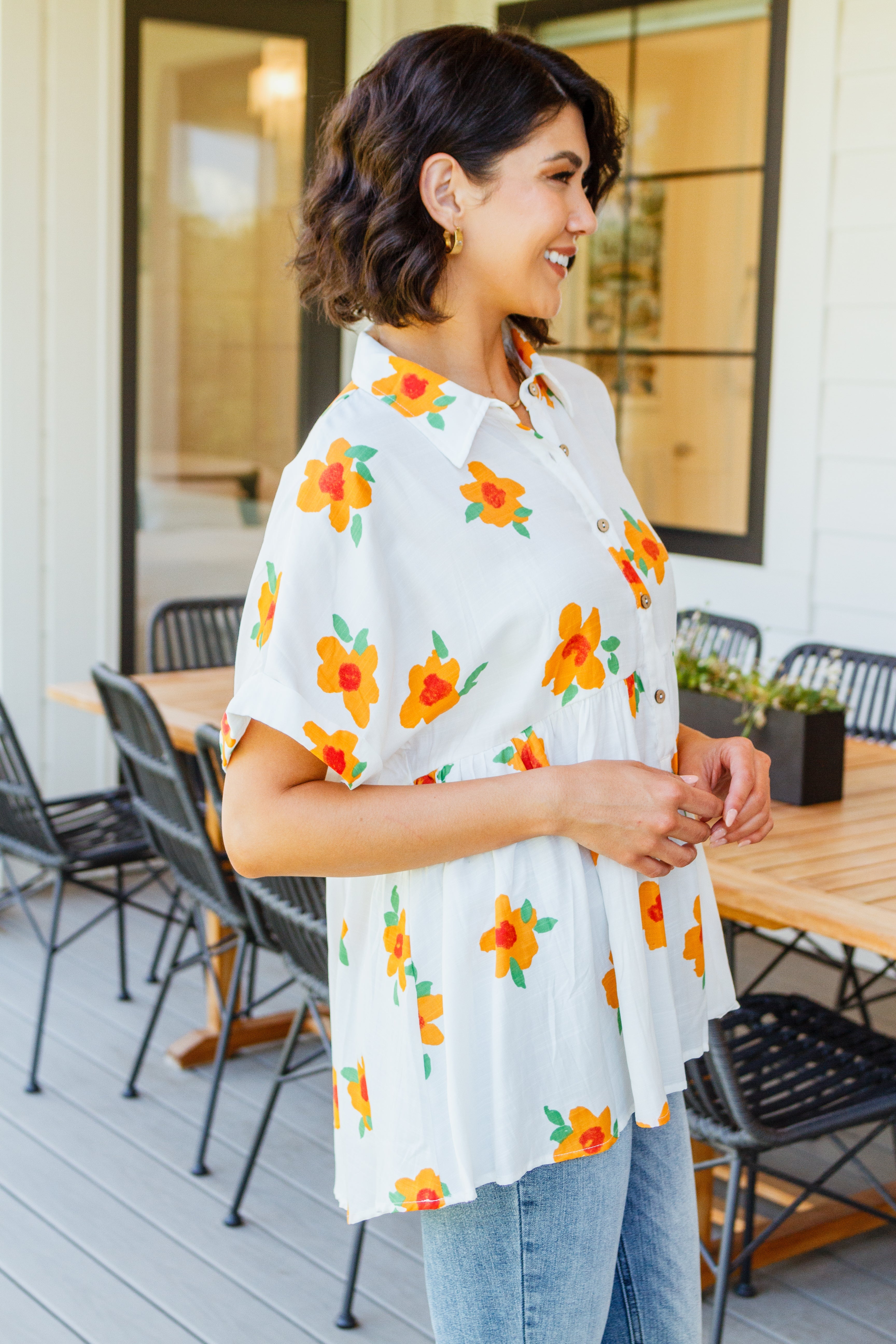 BlissedOutButtonUpBabydollTunic24