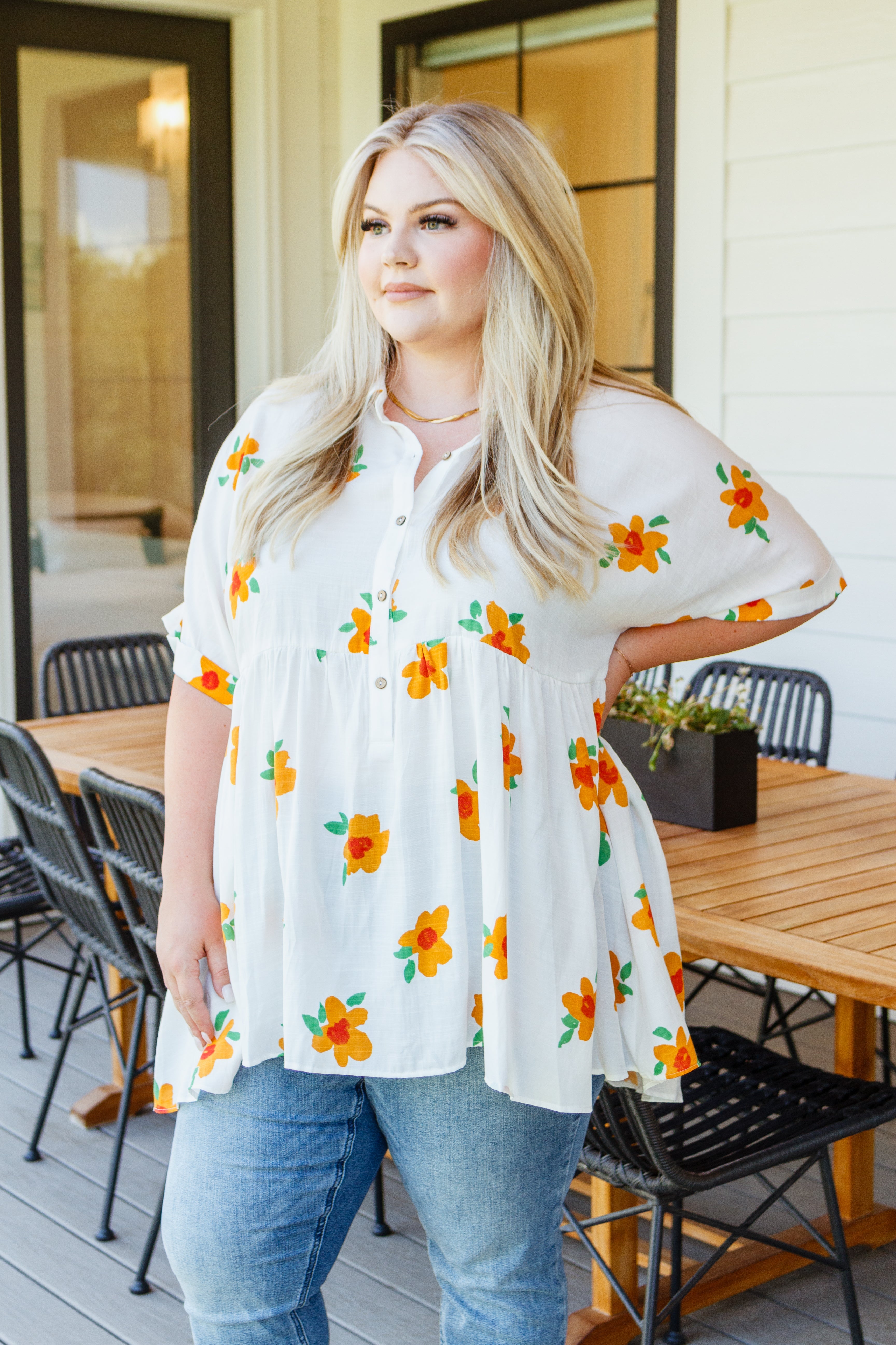 BlissedOutButtonUpBabydollTunic30