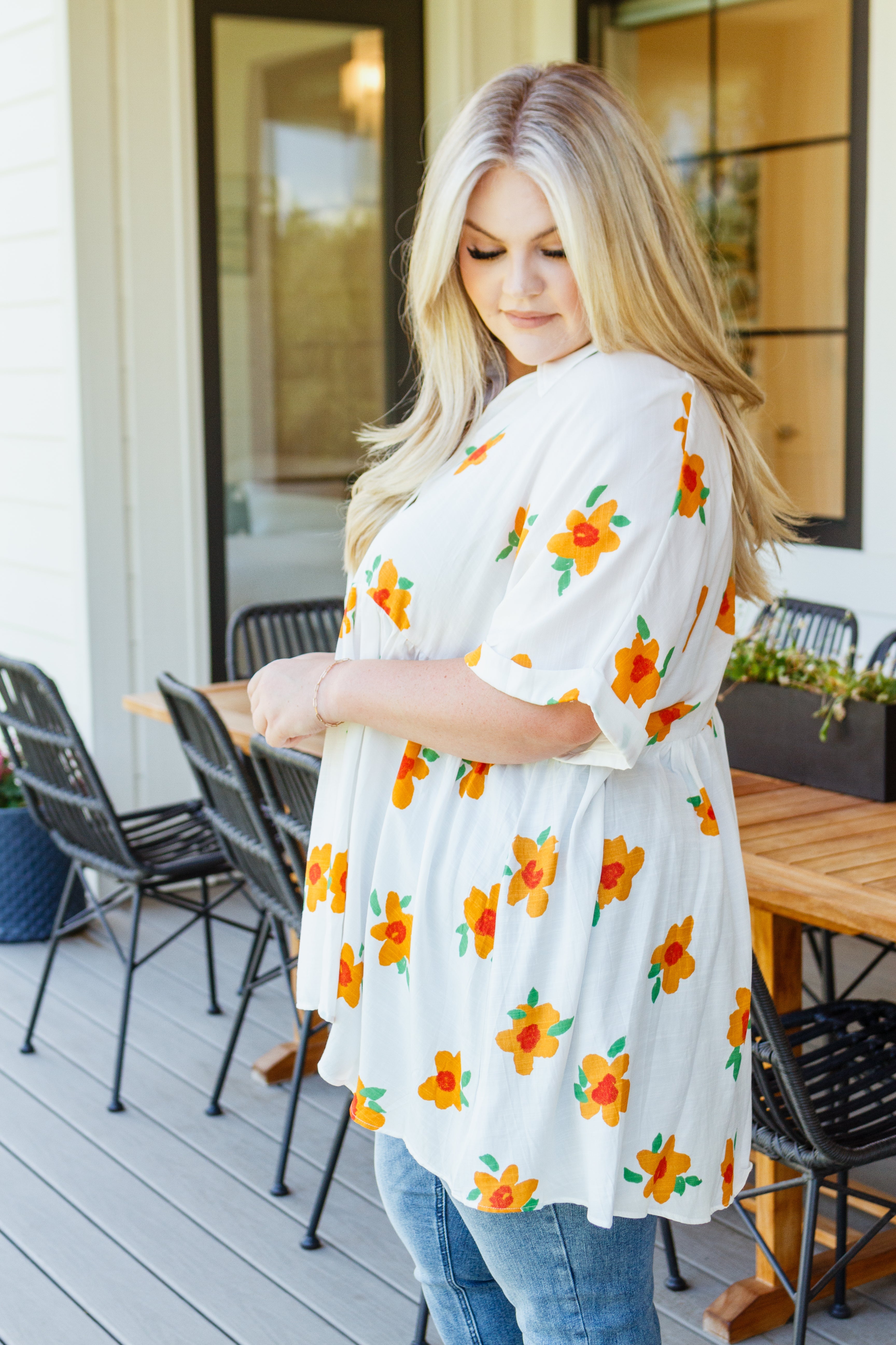 BlissedOutButtonUpBabydollTunic34