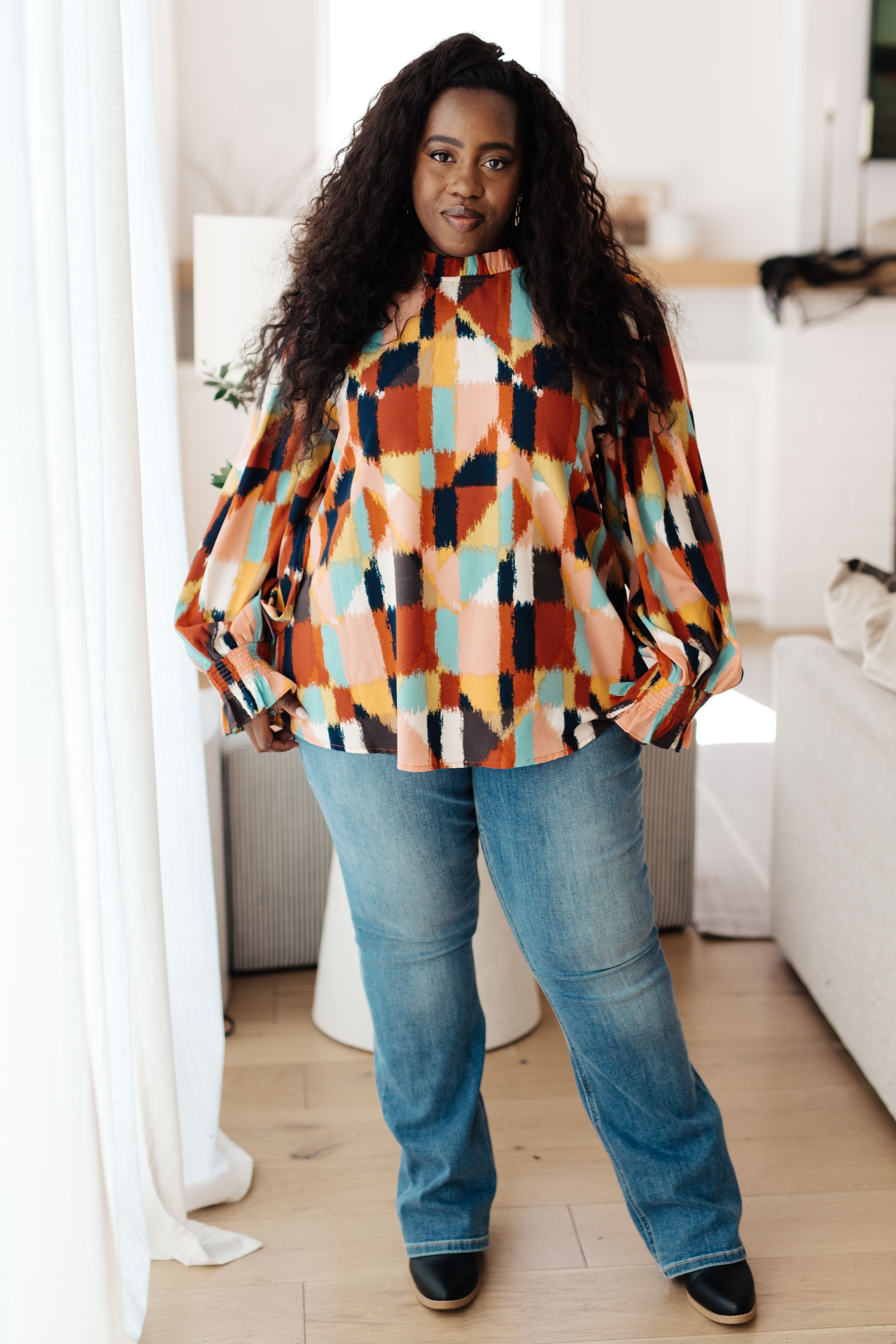 CallItWhatItIsModPrintBlouse1