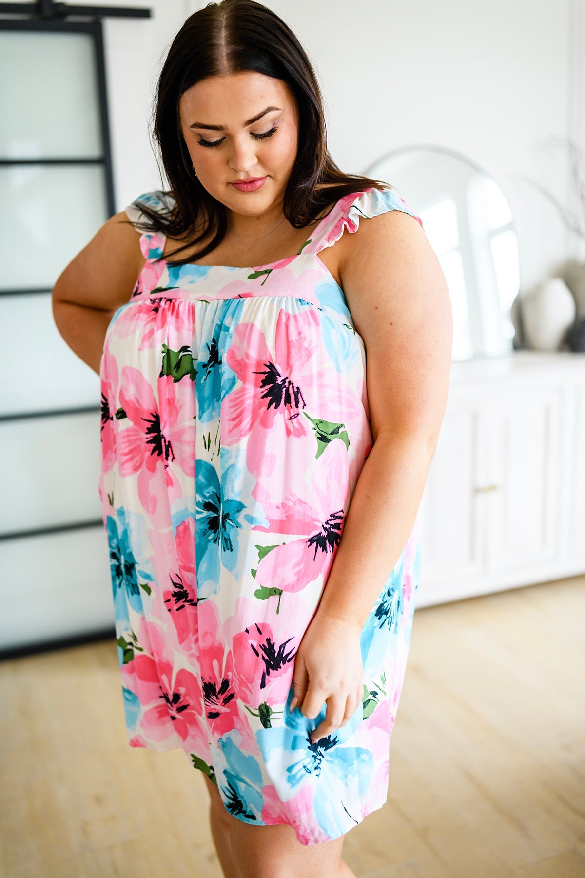 CandidConversationsFloralDress3