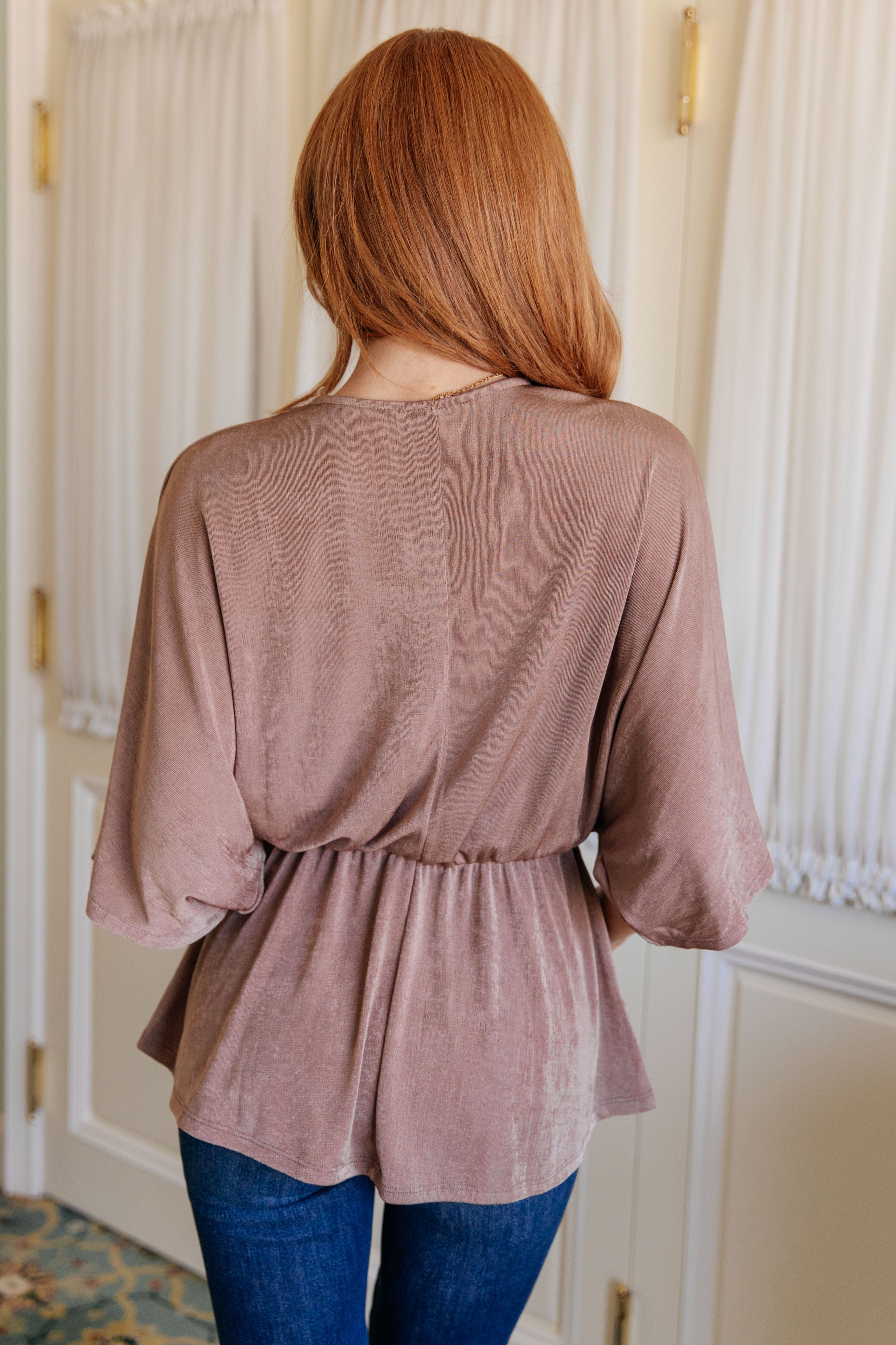 DazzlinglyDrapedV-NeckBlouse5