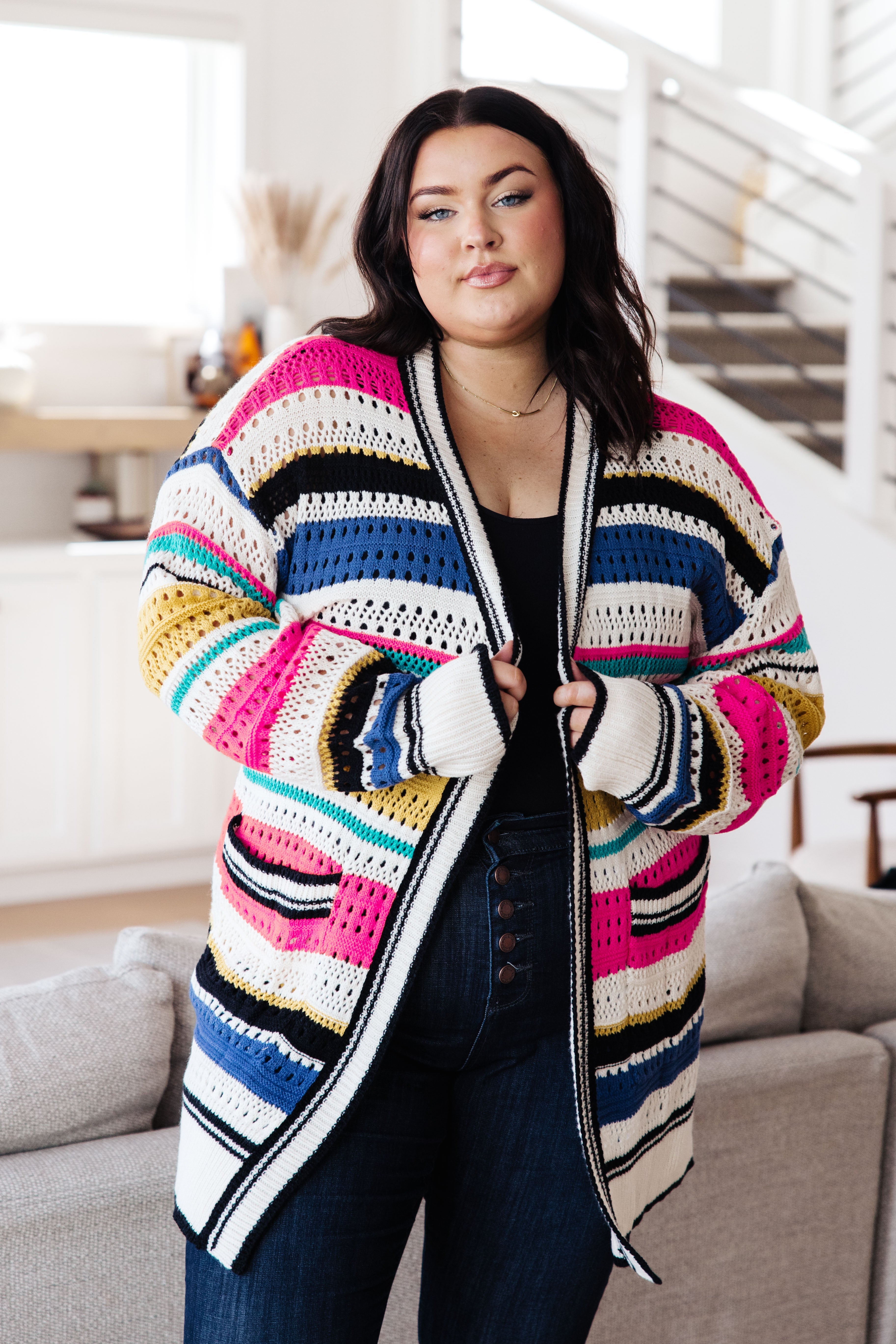 FeltCuteStripedCardigan21