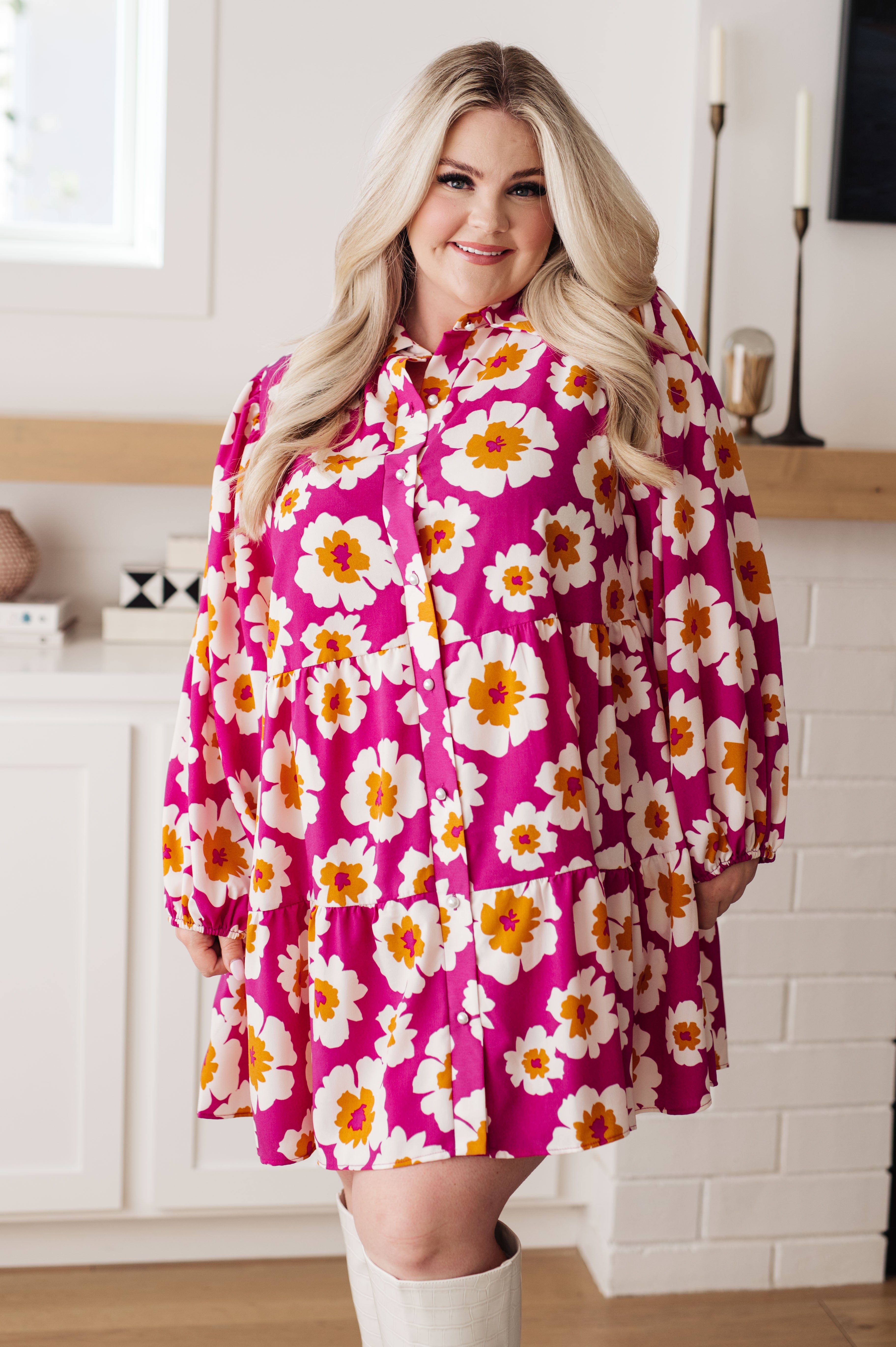 MagnificentlyModFloralShirtDress13