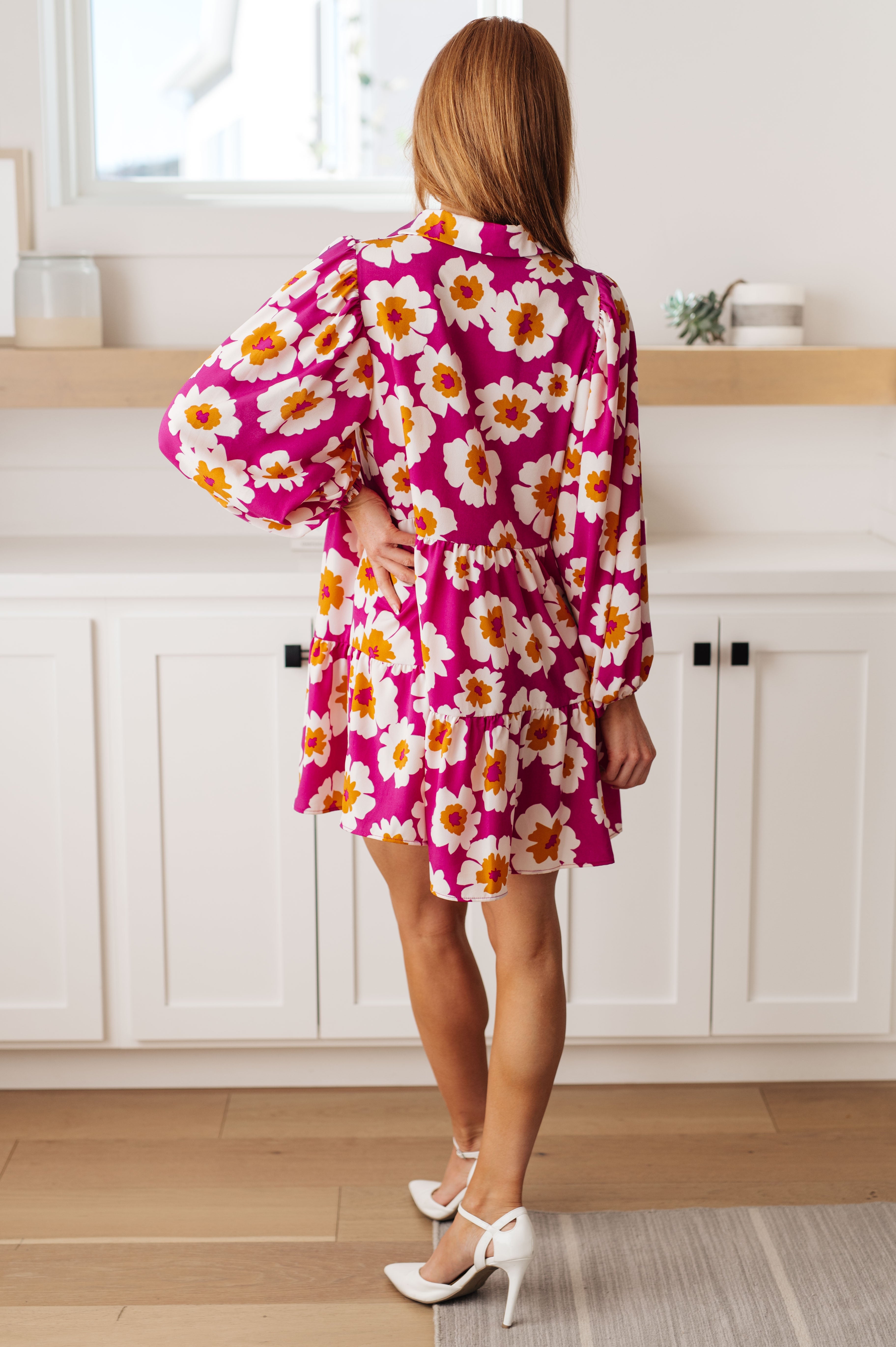 MagnificentlyModFloralShirtDress9