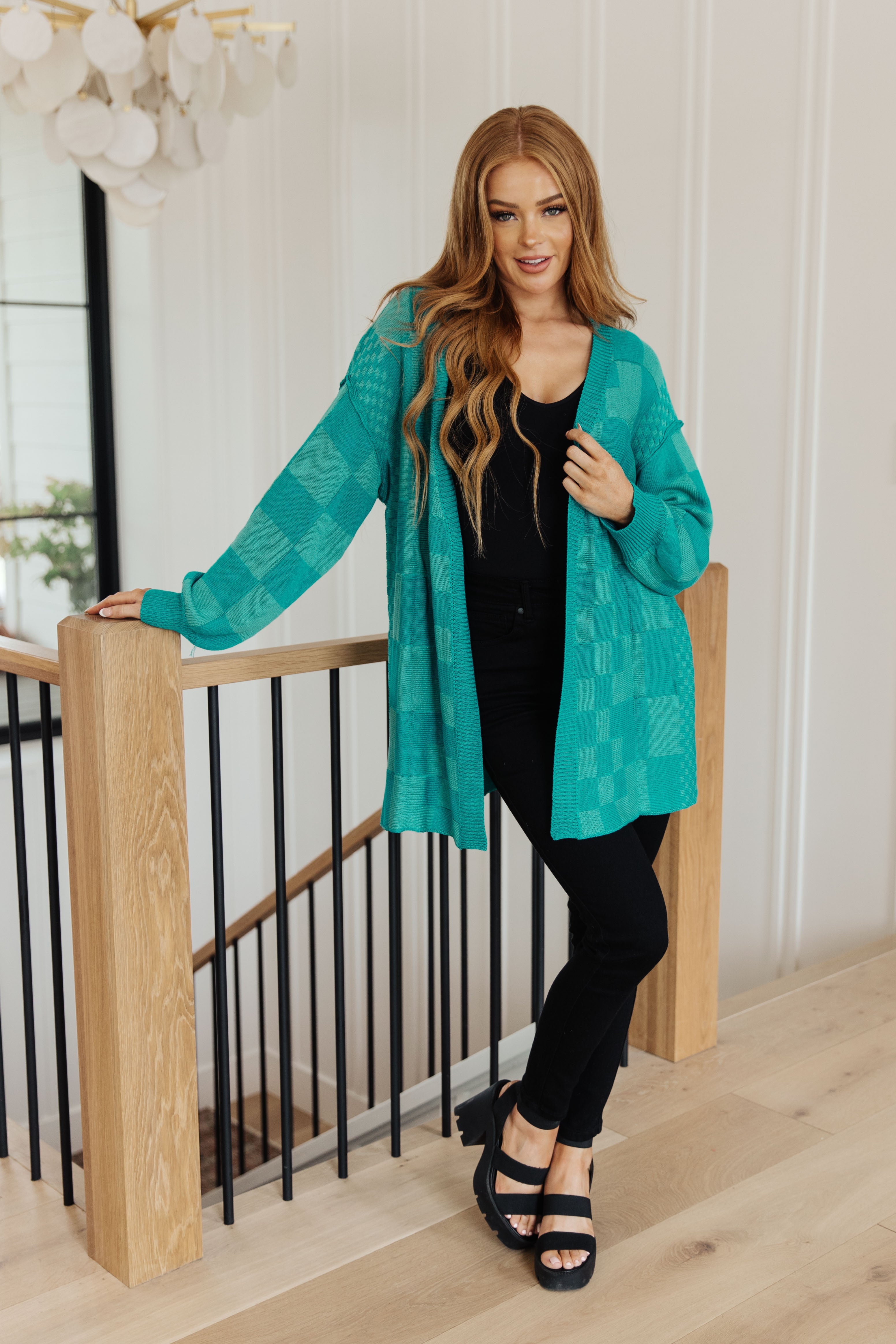 PinkySwearCheckeredOpenFrontCardigan11