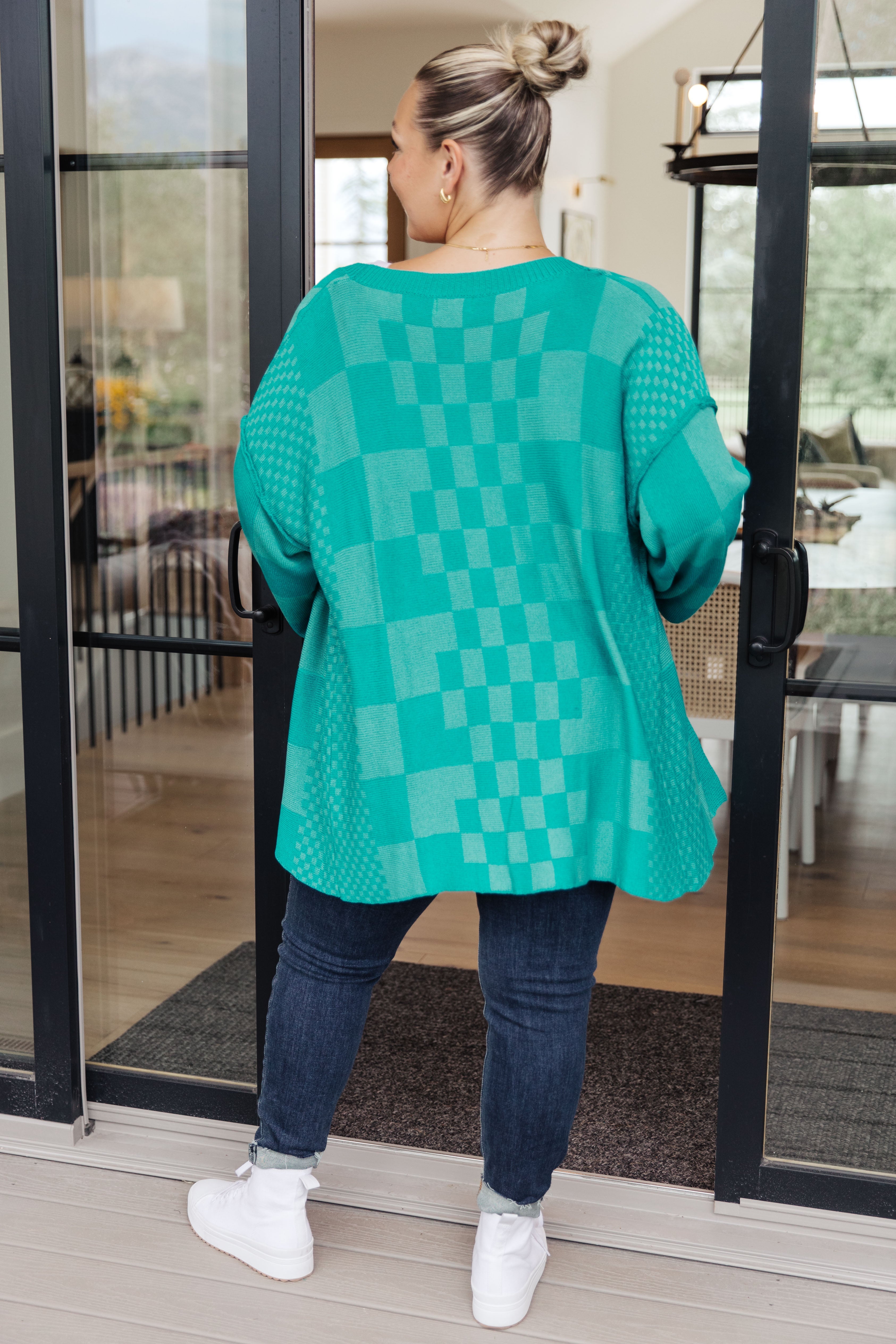 PinkySwearCheckeredOpenFrontCardigan8