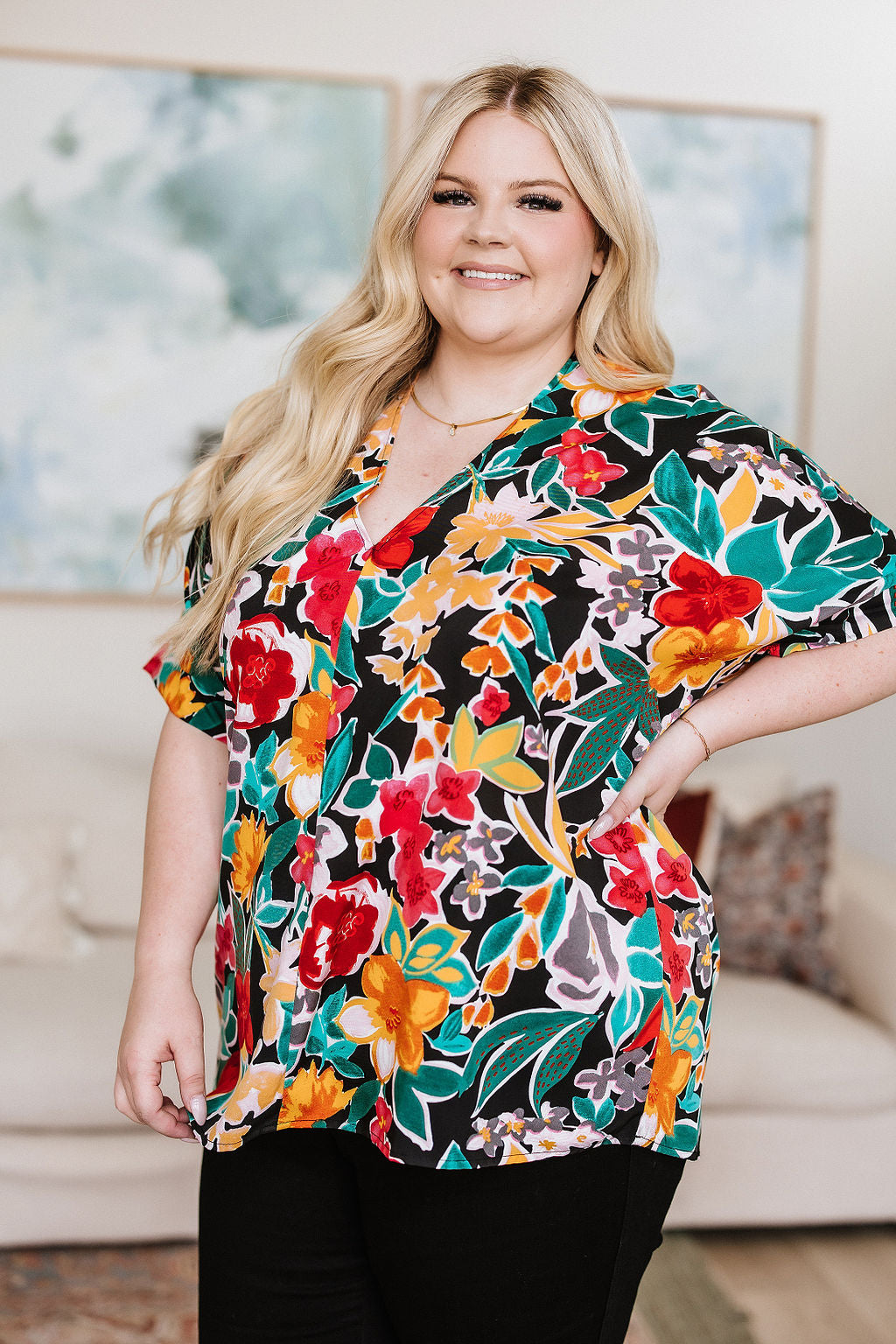 PrettyinParadiseFloralBlouse2