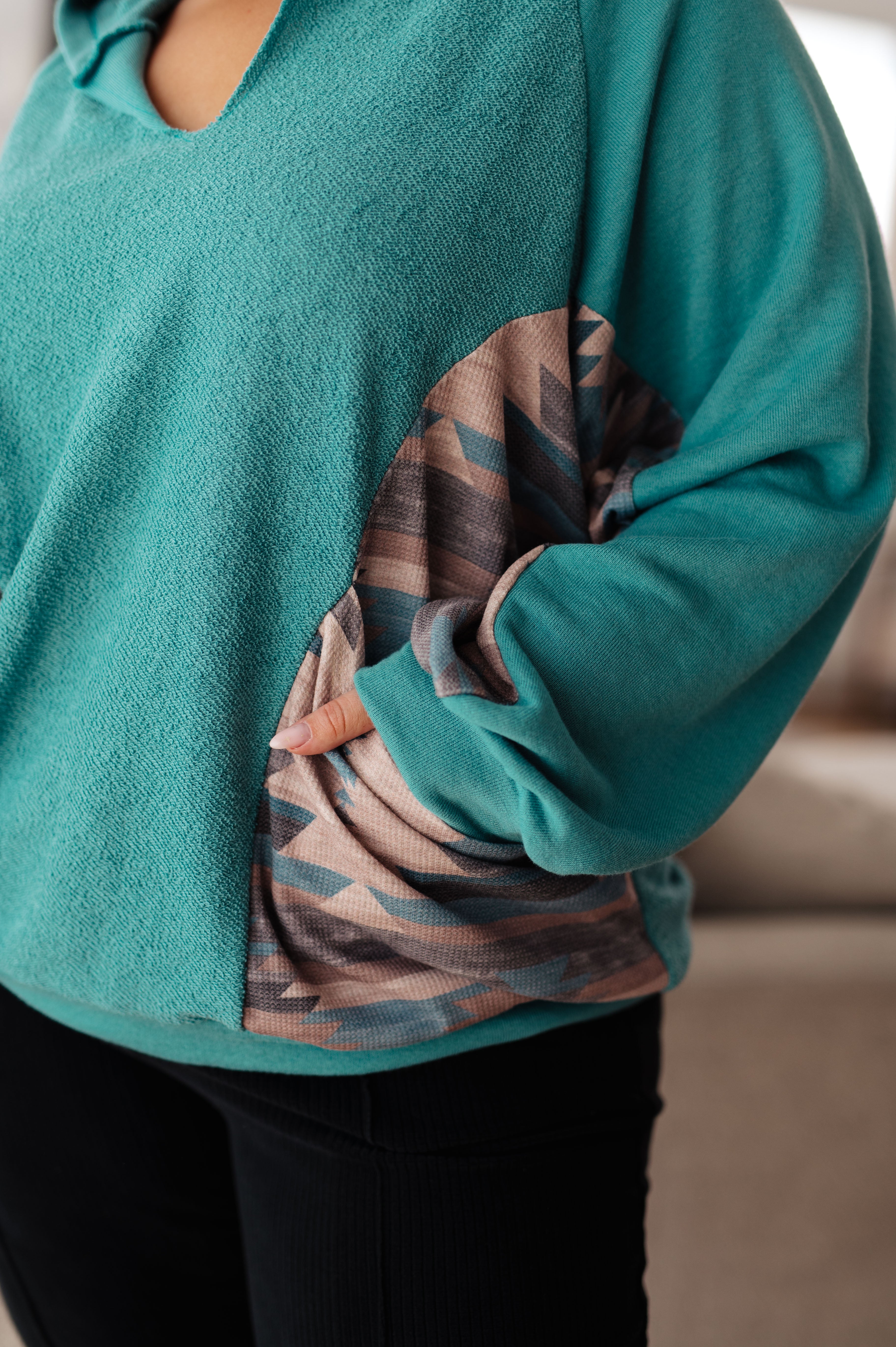SouthwestSunrisePatchworkHoodie3