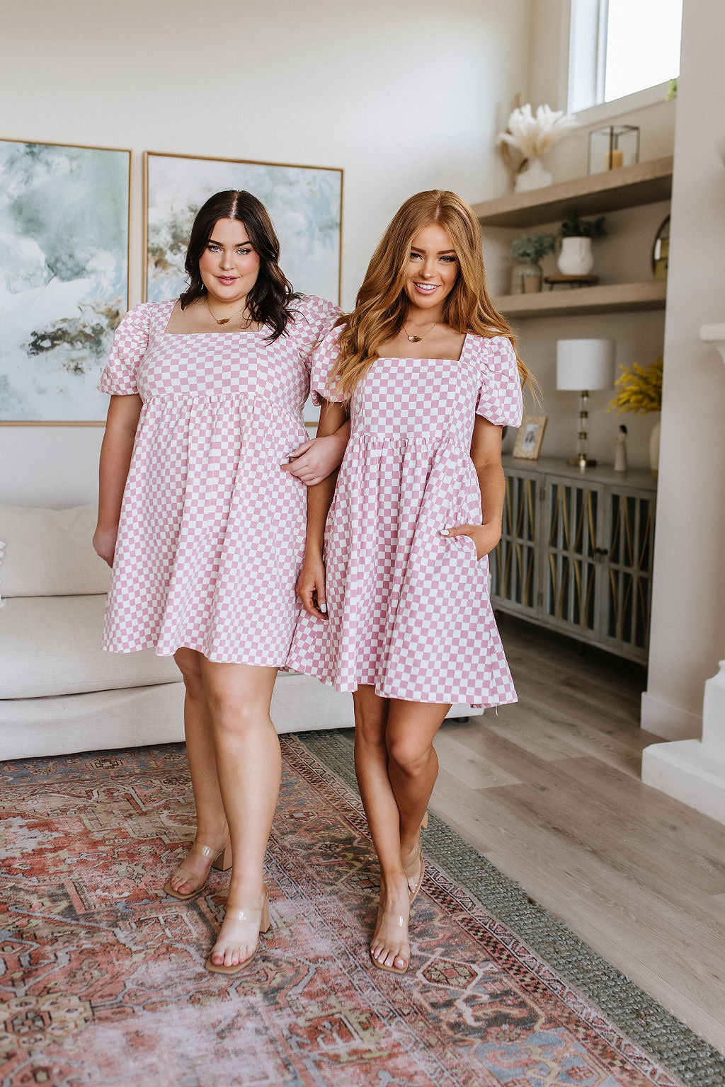 TheMomentCheckeredBabydollDress13