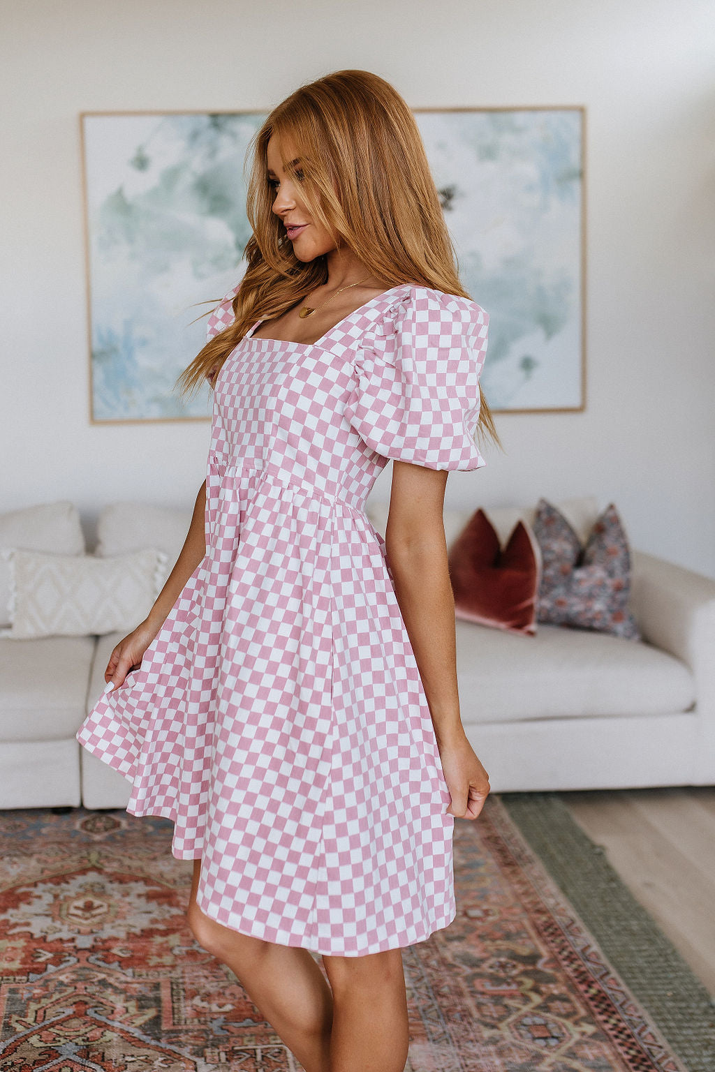TheMomentCheckeredBabydollDress18